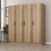 Hanah Home Garderober Kale-7628, 180x210x52 cm, Hrast