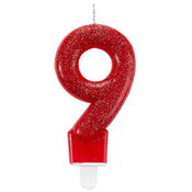 Svecica 9 Glitter 7.6cm