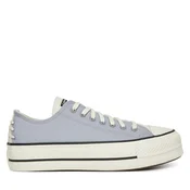 Modne superge Converse Chuck Taylor All Star Lift Platform Crafted Laces A12553C Vijolična