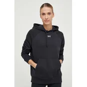 Under Armour RIVAL FLEECE HOODIE, ženski pulover, crna 1379500