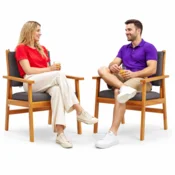 Vidaxl Vrtni Stol z blazino 2 szt. Antracit Masiven les akacije