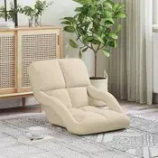 vidaXL Nastavljiv tlačni stol Krem 58 x 62 x 58 cm Blago