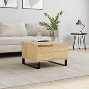 shumee vidaXL Klubska mizica, hrast sonoma 55x55x36,5 cm, material na osnovi lesa