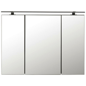 Premium Living omara Z Ogledalom Timber, Temno Siva, Led