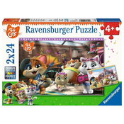 Ravensburger Puzzle 44 mačk 2x24 kosov
