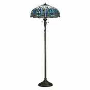 Endon 64069 - Podna lampa Tiffany DRAGONFLY 2xE27/60W/230V prečnik 50 cm