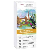 Tombow Dvostranski marker s čopičem ABT - pasteli 18 kosov