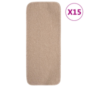 Protuklizni otiraci za stepenice 15 kom 60x25 cm bež pravokutni