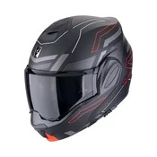 Motoristicka kaciga na preklop Scorpion EXO-TECH EVO CONQUER mat crno-crvena