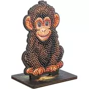CRYSTAL ART Diamantna slika Jungle: Šimpanz
