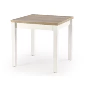 Stol Houston 224 Sonoma hrast, Bijela, 76x80x80cm, EstensioneNastavak, Laminirani iveral, Medijapan