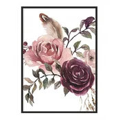 shumee PLAKAT ZA SLIKE V OKVIRJU 43x33 cm Rože P1226