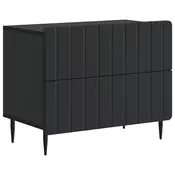 vidaXL Nočna omarica Črna 62 x 34,5 x 49,5 cm Inženirski les