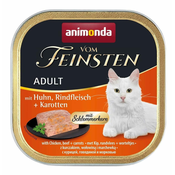Animonda ANIMONDA Vom Feinsten odrasla mačja hrana - piščanec, govedina in korenje, mokra hrana, 100g, brez glutena in umetnih barvil