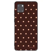 Silikonski črni ovitek za Samsung Galaxy Note 10 Lite N770F - Peach Dots & Chocolate