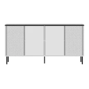 Omarica Kailua 2567 Bela, Črni marmor, 75x150x36cm, Iverna plošča