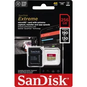 SANDISK spominska kartica Extreme Micro SDXC UHS-I C10 U3 256GB + SD adapter