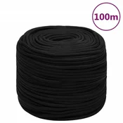 Vidaxl Delovna vrv bela 6 mm 100 m poliester