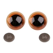 Velike oči s ključavnico O45 mm - rjavkasto bež (10 kosov)