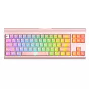 Mehanska gaming tipkovnica Havit KB896L z RGB osvetlitvijo - pink