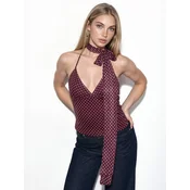 Hiccup Top burgund/bela
