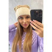Womens cap Feba K330 ecru+orange