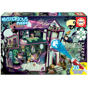 Puzzle Mysterious Ghost House Educa 100 dielov - svetielkujú strašidlá pri lampe EDU18611