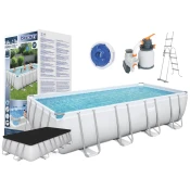Pravokutan bazen Bestway Power Steel 549*274*122 cm - pješčana pumpa