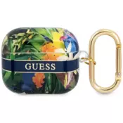 Guess GUA3HHFLB AirPods 3 cover blue Flower Strap Collection (GUA3HHFLB)
