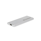Transcend ESD260C 1TB USB 3.1 Gen2 (USB-C) zunanji SSD (3D TLC), 520MB/R, 460MB/W, kompaktna velikost, srebrna