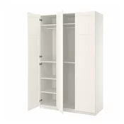 PAX / BERGSBO Kombinacija garderobera, bela/bela, 150x60x236 cm