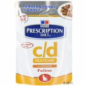 Posebna cijena! 24 x 85 g Hills Prescription Diet  - c/d Urinary Care Multicare piletina