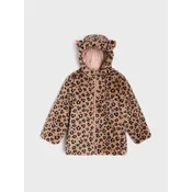 Sinsay - Cupavi kaput sa leopard dezenom i ušima - BEŽ