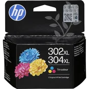 HP 302XL/304XL tri-barvni originalni kartuš