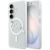 Karl Lagerfeld Ovitek IML KC Script MagSafe za Samsung Galaxy S26 Plus, prozoren