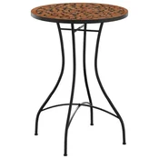 Vidaxl Bistro mizica z mozaikom terakota O50x70 cm keramika