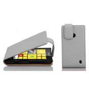 Cadorabo Cadorabo Ohišje, združljivo z Nokia Lumia 520 / 521 v snežno bela - Zaščitni ovitek v obliki flipa iz teksturiranega umetnega usnja, (20562892)