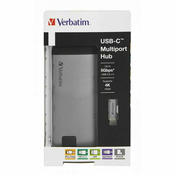 VERBATIM USB-C Multiport Hub USB-C/2xUSB3.0/HDMI (4K)/RJ45/SD/mSD adapter