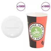 papirnate šalice za kavu s poklopcima 1000 kom 16 oz 400 ml