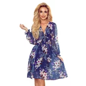 Womens chiffon dress with neckline Numoco