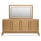 Casa Padrino luxury baroque sideboard with mirror gold - Luxury furniture in baroque style - Baroque furniture - Baroque furnishings - Noble & Magnificent