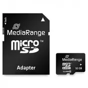 MEDIARANGE Memorijska kartica MicroSDHC 32GB R959 + SD adapter C10