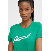 Pamucna majica Puma za žene, boja: zelena, 679315
