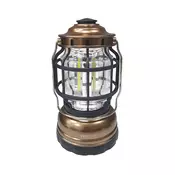 LED prenosiva kamperska lampa, prigušiva, 3xLED/3W/3xAA, IPX4, zlatna