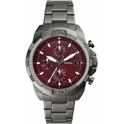 Ročna ura Fossil Bronson Chronograph FS6017 Burgundy/Silver