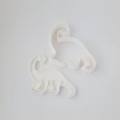 KREATIVNI SLATKIŠI Modla za kolace i ukrase dinosaurus Brontosaurus, 6cm, Bela