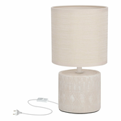 Bež stolna lampa s tekstilnim sjenilom (visina 26 cm) Dina – Candellux Lighting