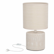 Bež namizna svetilka s tekstilnim senčnikom (višina 26 cm) Dina – Candellux Lighting