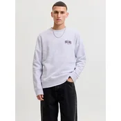JACK & JONES Majica JJAERO mornarska/grenada/pegasto bela