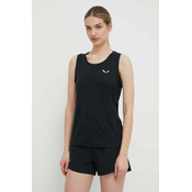 Športni top Salewa Puez Sporty ženski, črna barva, 00-0000028634